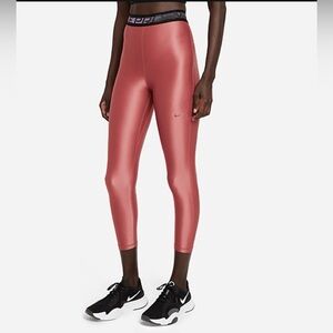 Nike pro high waisted chrome leggings size s 4 6